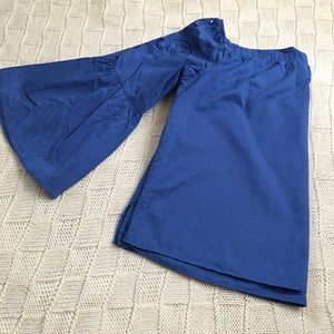 Chico’s OFF SHOULDER SUMMER BLUE TOP